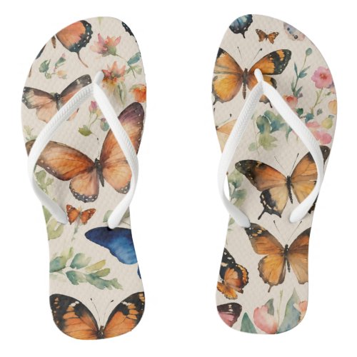  Whimsical Wings Adult Flip Flops with Slim Stra