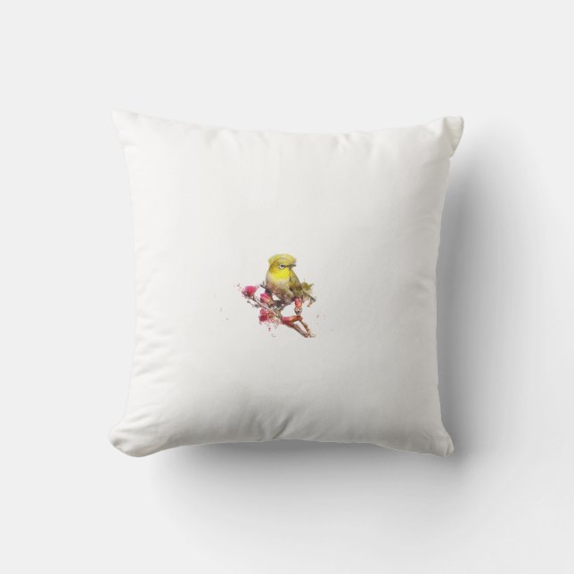 Whimsical Wings: Bird-Inspired Throw Pillow" Pillow (Front)