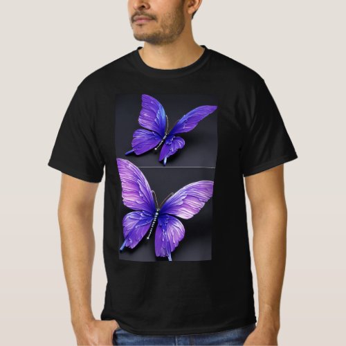 Whimsical Wings Butterfly Bliss White T_Shirt T_Shirt