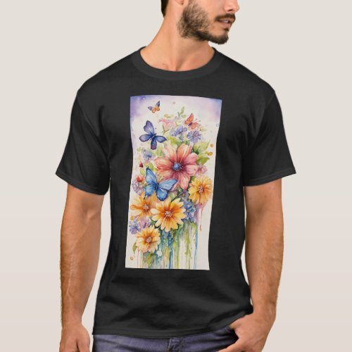 Whimsical Wings Collection Watercolor Butterfly B T_Shirt