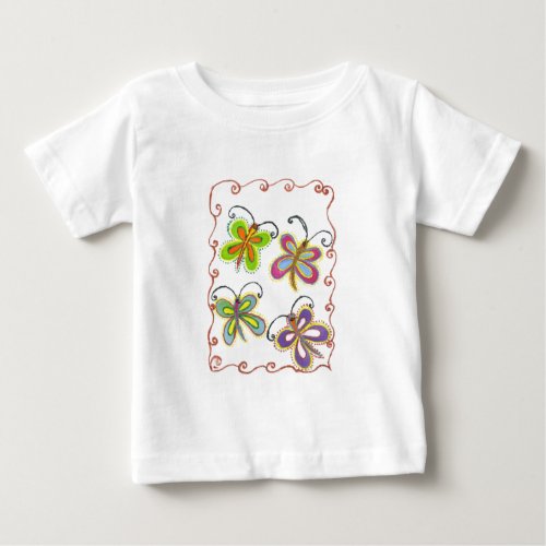 Whimsical Wings Stunning Butterfly_Themed design Baby T_Shirt