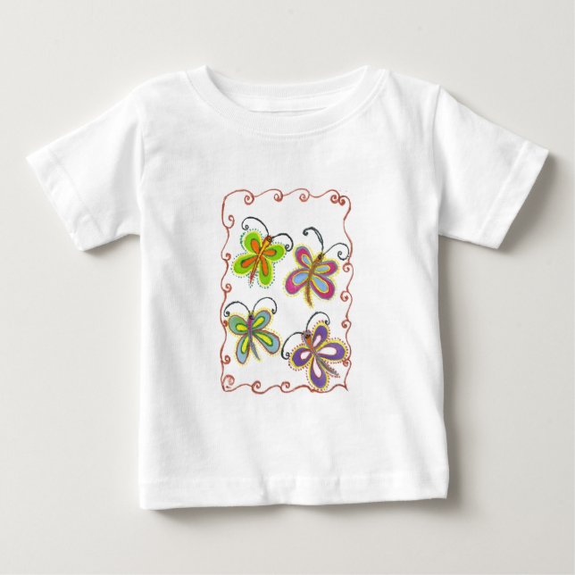 Whimsical Wings: Stunning Butterfly-Themed design Baby T-Shirt (Front)