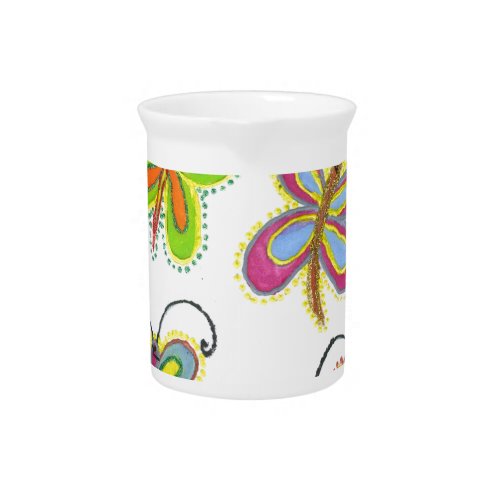 Whimsical Wings Stunning Butterfly_Themed design Pitcher