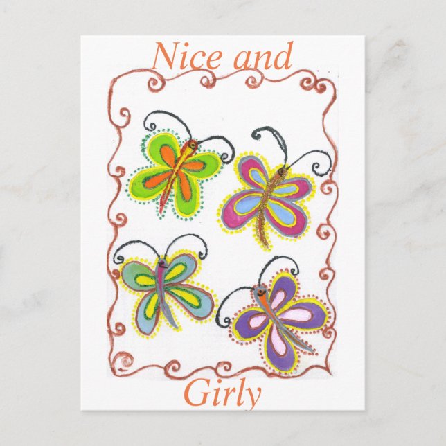 Whimsical Wings: Stunning Butterfly-Themed design Postcard (Front)