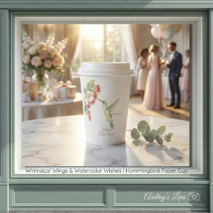 Whimsical Wings & Watercolor Wishes   Hummingbird  Paper Cups