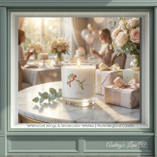 Whimsical Wings & Watercolor Wishes Hummingbird Scented Candle