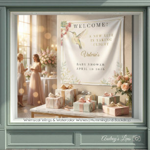 Whimsical Wings & Watercolor Wishes   Hummingbird  Tapestry