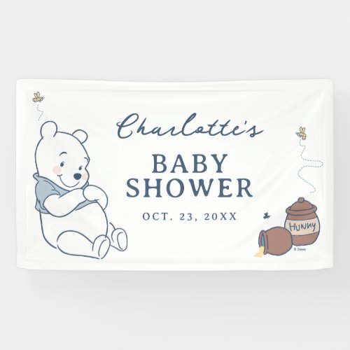 Whimsical Winnie The Pooh Baby Shower Banner