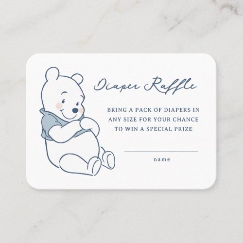 Whimsical Winnie The Pooh Baby Shower Place Card