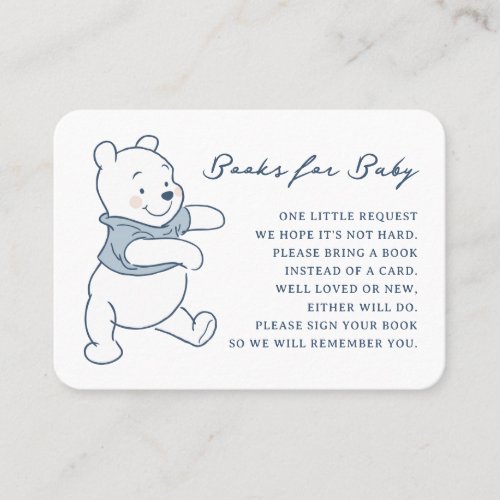 Whimsical Winnie The Pooh Books for Baby Place Card