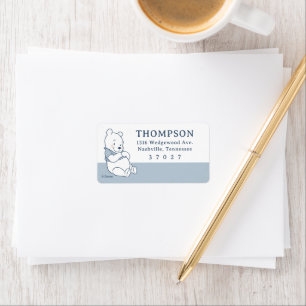 Whimsical Winnie the Pooh Hunny Baby Shower Label