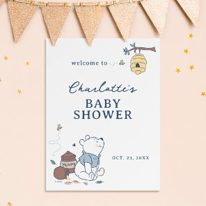 Whimsical Winnie The Pooh Shower Welcome Foam Board