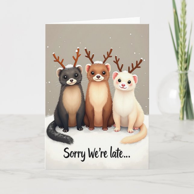 Whimsical Winter Animals Card (Front)