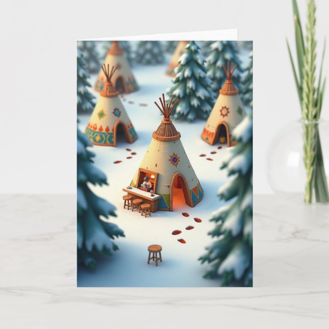 Whimsical Winter Camp Card (Front)