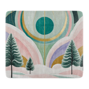 Whimsical Winter Dreamscape Cutting Board
