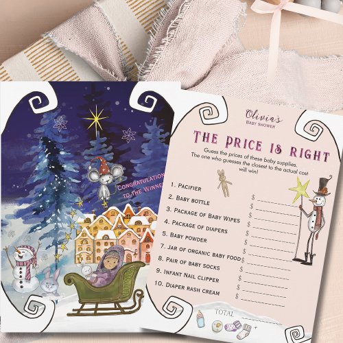 Whimsical Winter Fairy Price is Right Baby Shower 