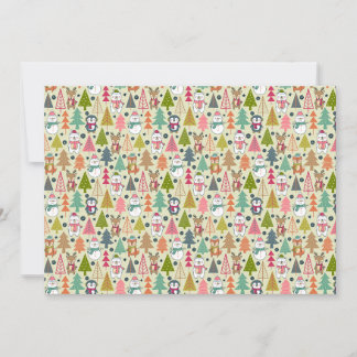 Whimsical Winter Forest Friends Holiday Card