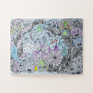 Whimsical Winter Forest Kids Oversized Pieces Jigsaw Puzzle