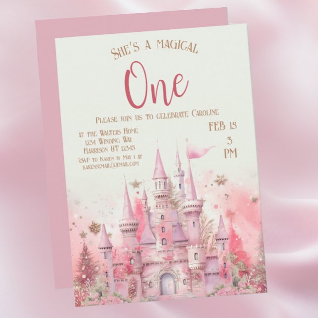 Whimsical Winter Princess Fairytale First Birthday Invitation (Creator Uploaded)