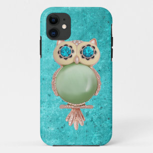 Whimsical Winter Printed Image Owl Jewel iPhone 11 Case