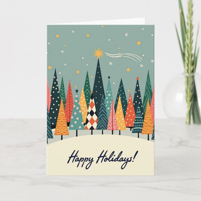 Whimsical Winter Scene Card (Front)