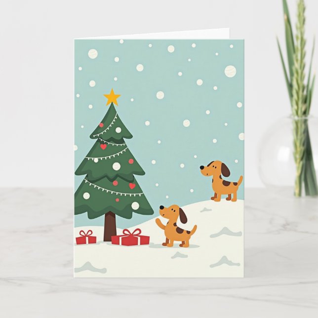 Whimsical Winter Tree Card (Front)