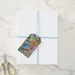 Whimsical Winter Village Folk Art Christmas Gift Tags