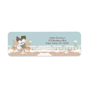 Whimsical Winter Wedding Return Address Label