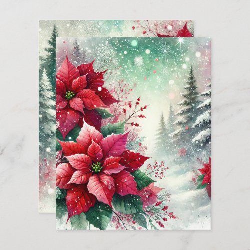 Whimsical Winter Wonderland Poinsettia Scrapbook