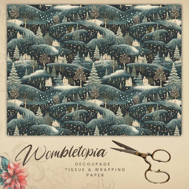 Whimsical Winter Woodland Christmas Decoupage  Tissue Paper (Creator Uploaded)