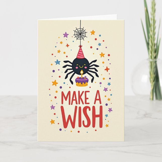 Whimsical Wish Birthday Card (Front)