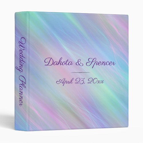 Whimsical Wisps  Holo Fairy Ombre Rainbow Album 3 Ring Binder