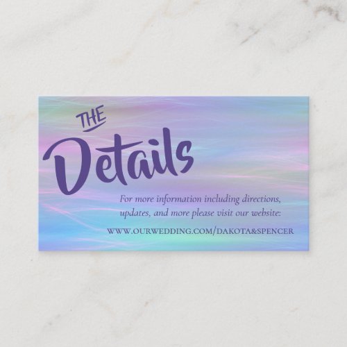 Whimsical Wisps  Holo Fairy Pastel Ombre Website Enclosure Card