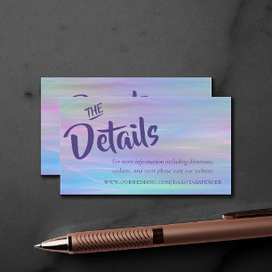 Whimsical Wisps Holo Fairy Pastel Ombre Website Enclosure Card