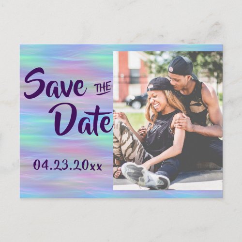 Whimsical Wisps  Holo Fairy Pastel Photo Event Announcement Postcard