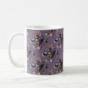 Whimsical Witch Hat and Celestial Magic Coffee Mug