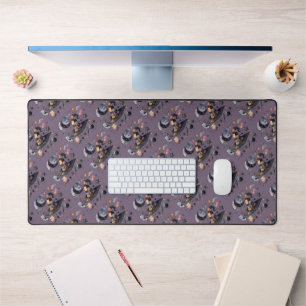 Whimsical Witch Hat and Celestial Magic Desk Mat