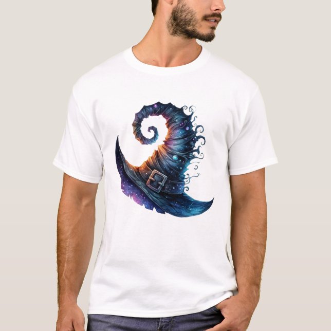 Whimsical Witch Hat Magic Halloween T-Shirt (Front)