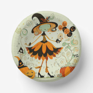 whimsical/witch/pumpkin/fall paper bowls