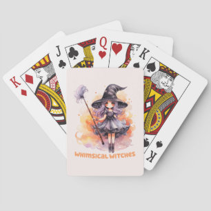 Whimsical Witches – Cute Halloween Witch Poker Cards