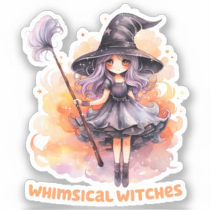 Whimsical Witches – Cute Halloween Witch Sticker