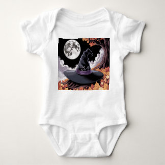 Whimsical Witch's Hat, Witch's Halloween Hat, Baby Bodysuit