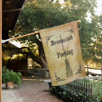 Whimsical Witchy Broomstick parking