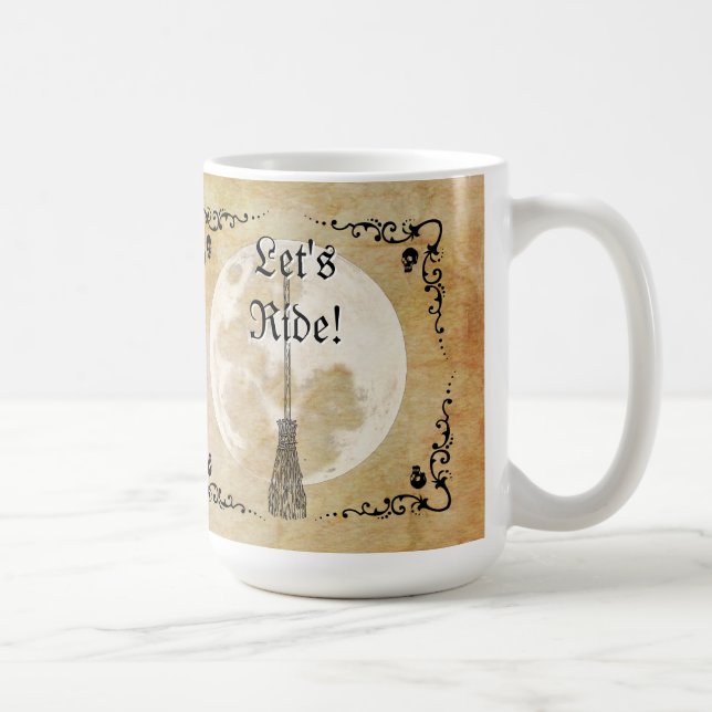 Whimsical Witchy Full Moon Coffee Mug (Right)