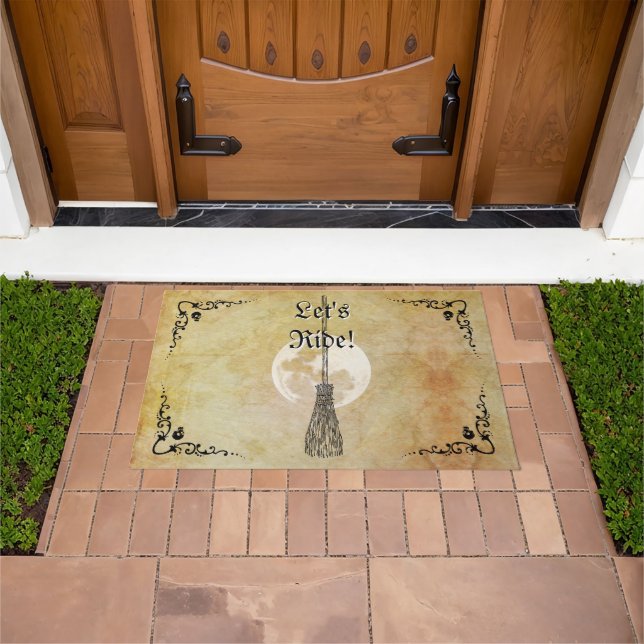 Whimsical Witchy Full Moon  Doormat (Outdoor)