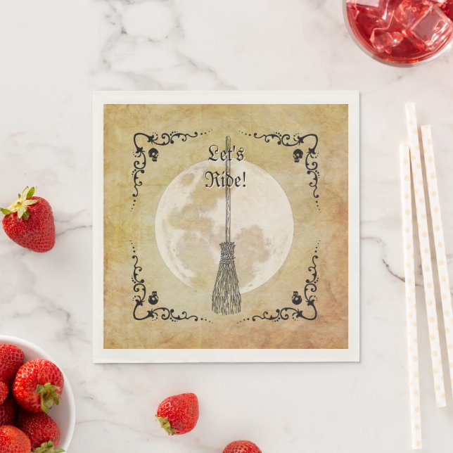 Whimsical Witchy Full Moon Napkins (Insitu)