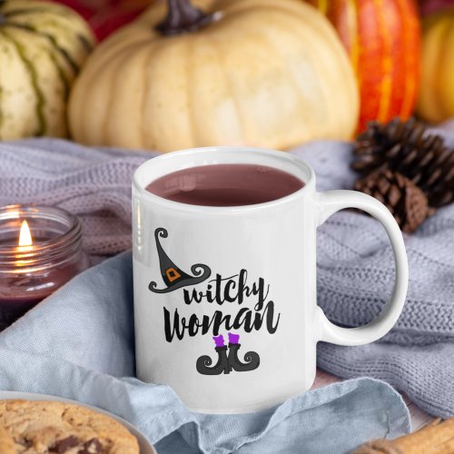 Whimsical Witchy Woman Halloween Coffee Mug