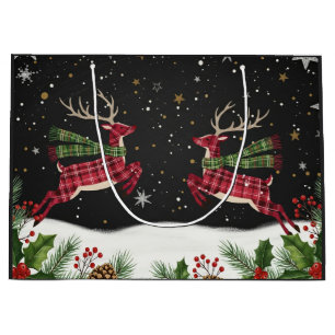 Whimsical with deer large gift bag