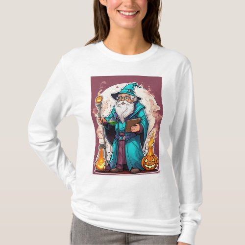 Whimsical Wizardry A Halloween Adventure in Cart T_Shirt