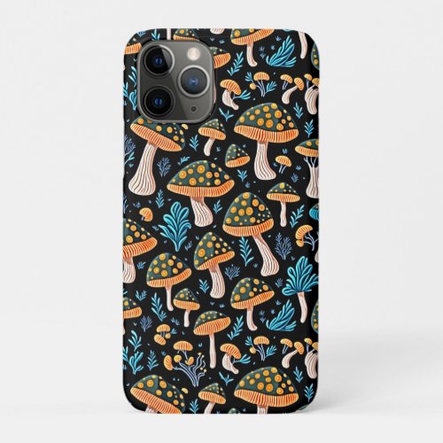 Whimsical Wonder Mushrooms Pattern iPhone 11 Pro Case